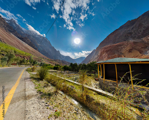 Beautiful Mountain Lanscape Of Hunza, Gilgit - Baltistan, Pakistan photo