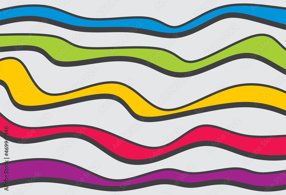 Simple background with colorful waving lines pattern Simple background with colorful waving lines pattern