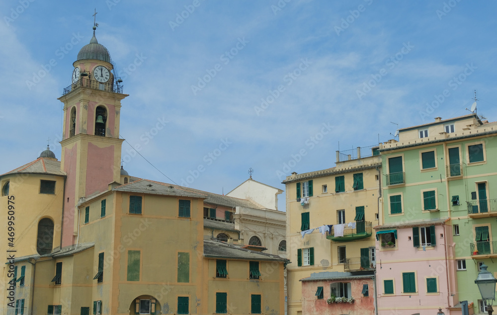 Palazzi nel centro storico di Camogli, in Liguria.
