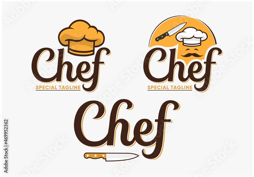 Chef cooking logo template collection