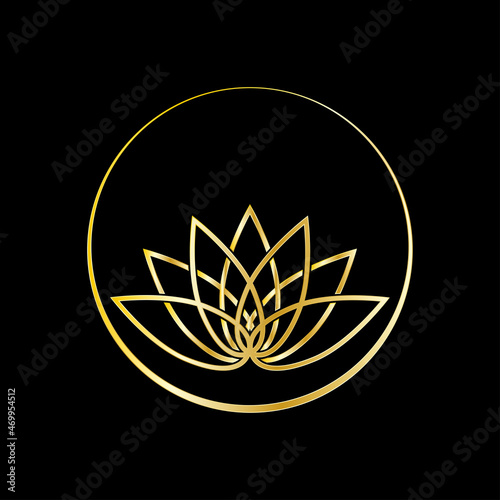 Abstract lotus flower logo design
