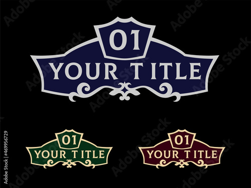 Addressable figured plate with a street number for residential and non-residential premises, houses, shops, cafes. Different colors pattern, isolated vector illustration