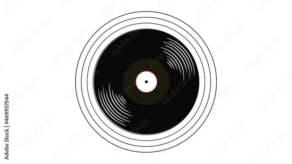 Vinyl turntable retro animation pop art Vinyl turntable retro animation pop art
