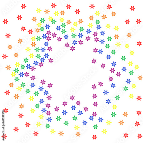 sternenrahmen regenbogenfarben