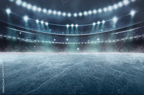 Leinwand Poster Hockey ice rink sport arena empty field - stadium