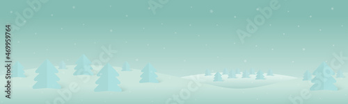 Merry Christmas and Happy new year. Christmas tree in night time with snowfall. Vector illustration © sichon