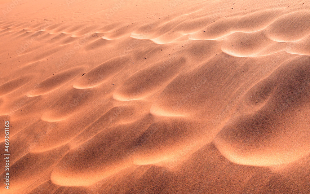 Red sand dunes covered in footprints - Footprints in desert sand covered by wind - Dead Vlei - Sossusvlei, Namib desert, Namibia Red sand dunes covered in footprints - Footprints in desert sand covered by wind - Dead Vlei - Sossusvlei, Namib desert, Namibia