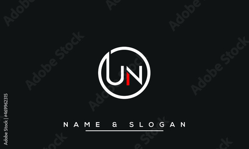 UN,  NU,  U,  N   Abstract Letters Logo Monogram