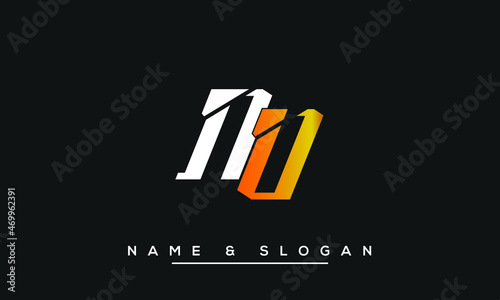 UN,  NU,  U,  N   Abstract Letters Logo Monogram