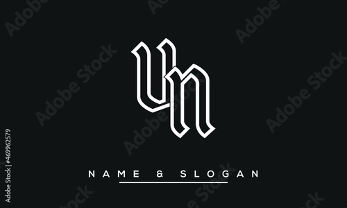 UN,  NU,  U,  N   Abstract Letters Logo Monogram