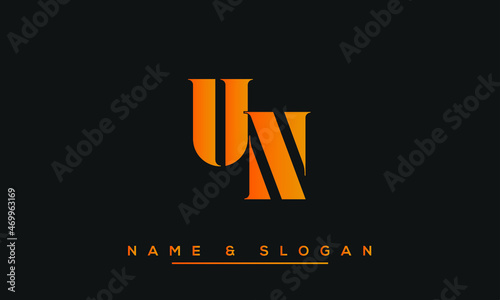 UN,  NU,  U,  N   Abstract Letters Logo Monogram