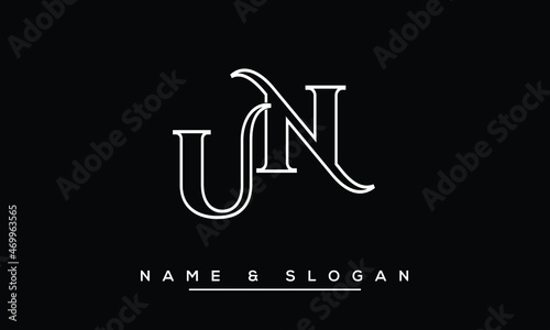 UN,  NU,  U,  N   Abstract Letters Logo Monogram
