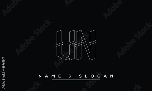 UN,  NU,  U,  N   Abstract Letters Logo Monogram