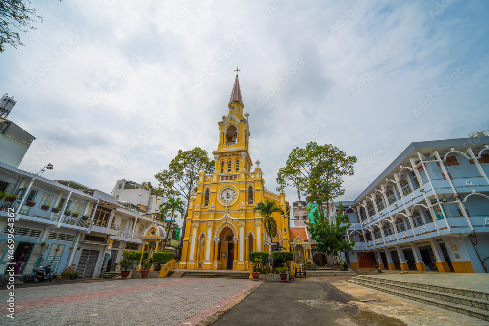 St Francis Xavier Parish church or Cha Tam church is a main travel atraction in Cholon District 5, Ho Chi Minh City, Vietnam. Text in photo mean Chinese Church.
