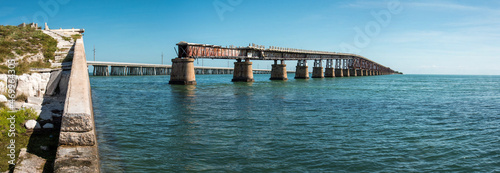 An old derelict bridge at the Florida Keys