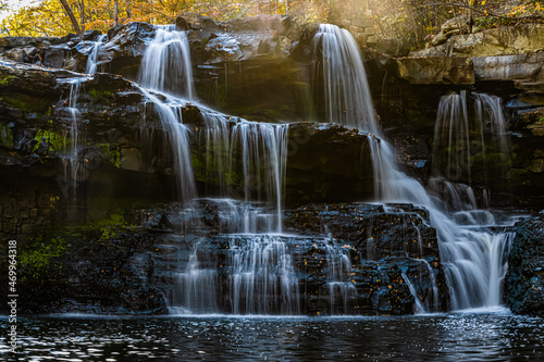 Fall Foliage and  Brush Creek Falls  Brush Creek Nature Preserve  Athens  West Virginia  USA