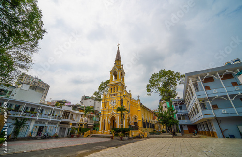 St Francis Xavier Parish church or Cha Tam church is a main travel atraction in Cholon District 5, Ho Chi Minh City, Vietnam. Text in photo mean Chinese Church. photo