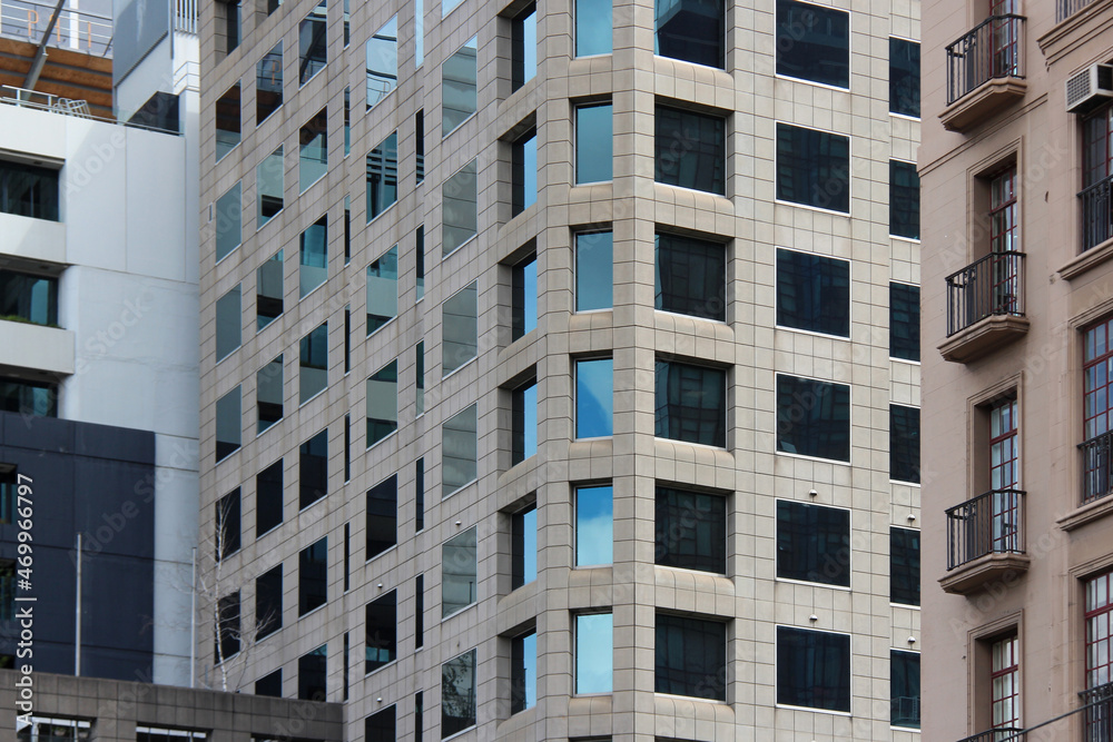 modern flat buildings in melbourne in australia 