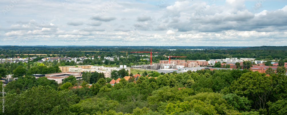 Blick vom Pfingstberg auf Wohnhäuser in Potsdam