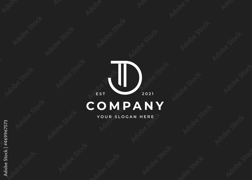 Letter D logo design template
