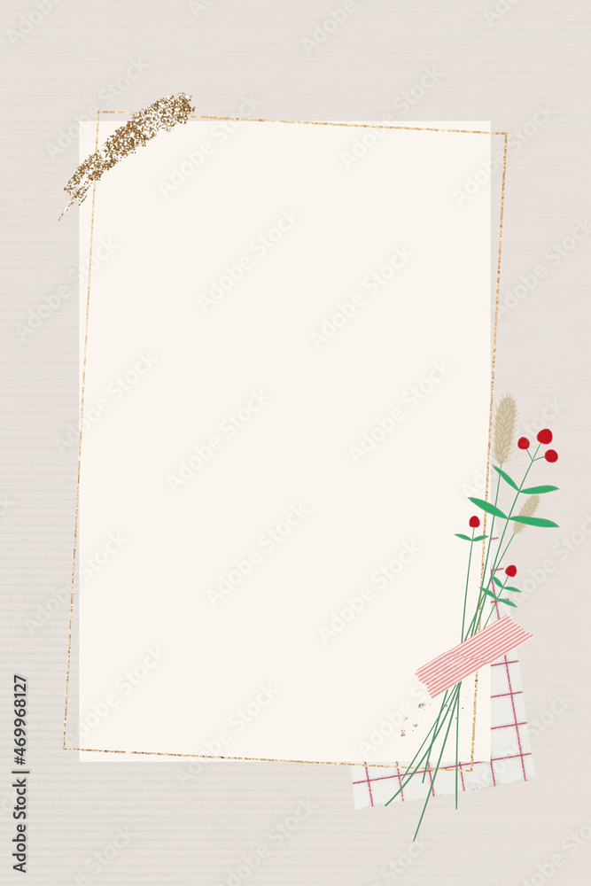 Obraz premium Christmas vintage frame design vector