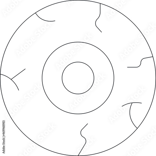 halloween icons frightening and eye