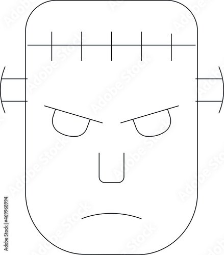 halloween icons Frankenstein and monster