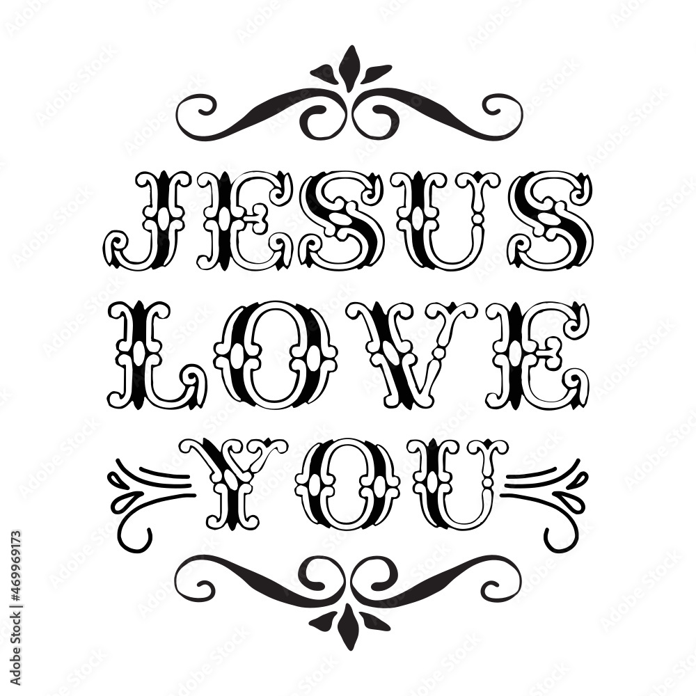 jesus love you SVG Stock Vector | Adobe Stock