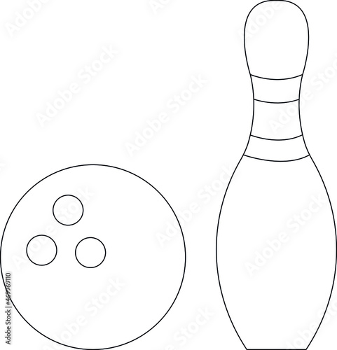 game gadgets icons bowling and fun