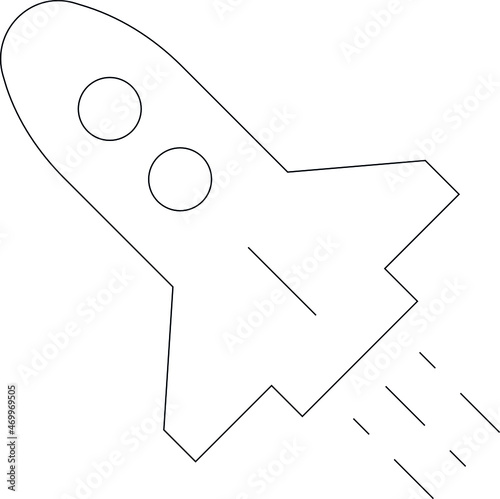 game gadgets icons rocket and launch