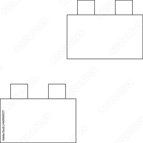 game gadgets icons block and brick