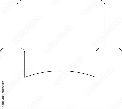 furniture icons sofa and comfortable