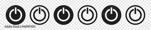On-off icon icon set. turn off  buttons, power off. Vector illustration.