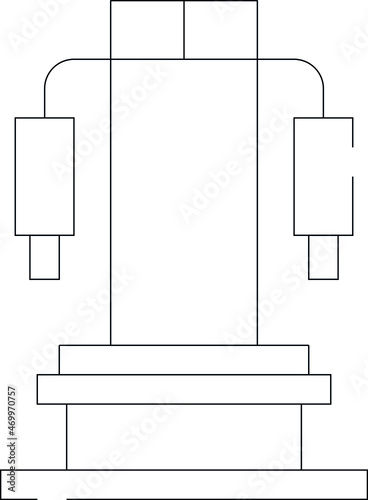 exercise icons gym machine and chest