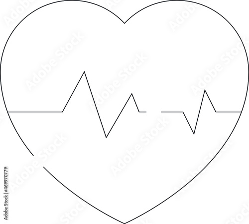 exercise icons cardio  and heart beat