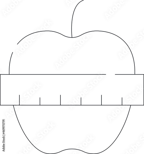 exercise icons weight loss  and fruit