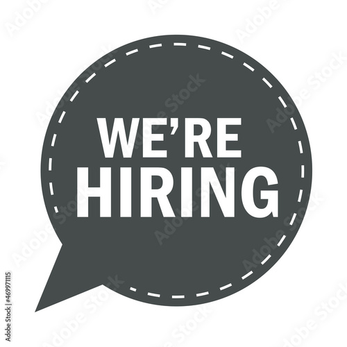 were hiring sticker