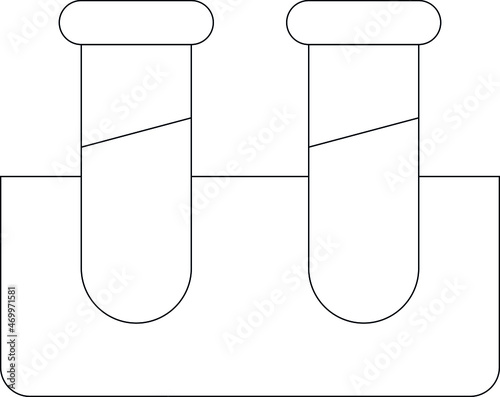 drug icons test tubes and lab