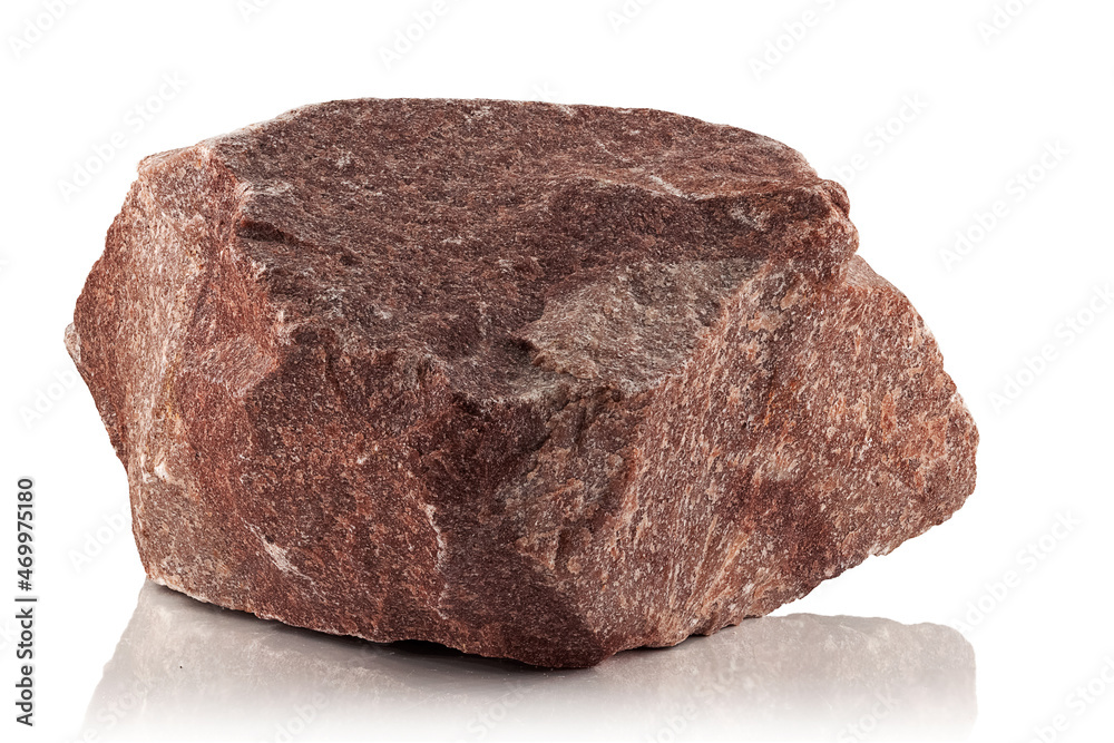 Stone, a fragment of crimson quartzite Stone, a fragment of crimson quartzite
