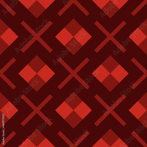 Abstract seamless geometric pattern of rhombuses and diagonals. Vector illustration