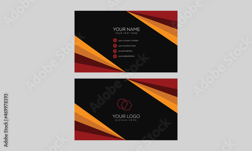 Modern simple light business card vector design template
