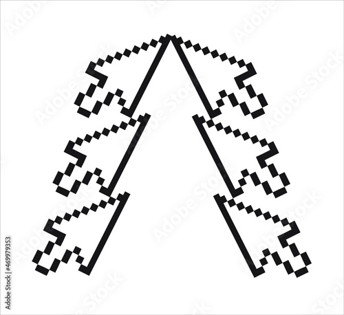 Christmas tree symbol made of mouse cursors	