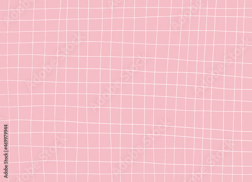 Modern pink grid background. Vector hand drawn texture backdrop.	
