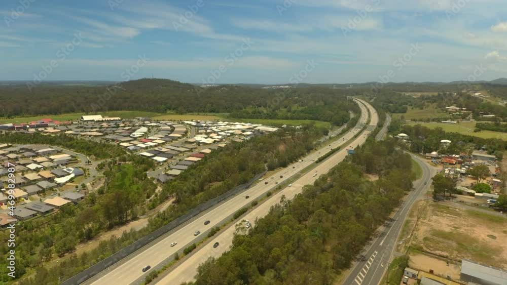 Traffic Aerial Ormeau M1 Motorway Highway towards Gold Coast, Queensland, Australia
Traffic Aerial Ormeau M1 Motorway Highway towards Gold Coast, Queensland, Australia