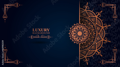 Luxury floral pattern texture and traditional Arabian mandala concept, use for Islamic Ramadan banner design, business card greeting card.