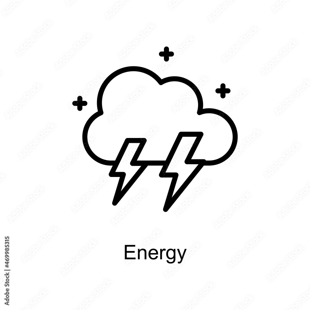Energy vector outline icon. Illustration style EPS 10 file format Energy vector outline icon. Illustration style EPS 10 file format