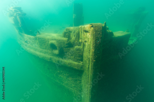 Fotografie The bow of the Bermuda shipwreck found in Murray Bay near Grand Island Munising