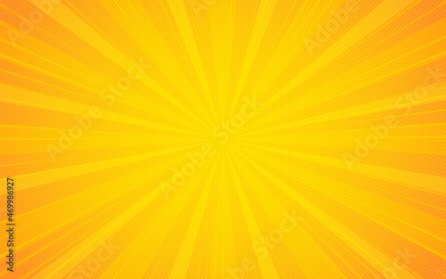 Yellow comic burst background