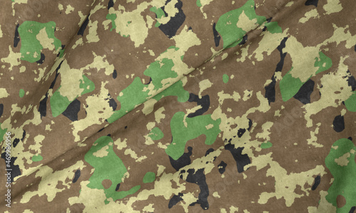 Camouflage Fabric Texture Background with Vibrant Contrast.