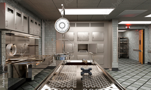 Photography autopsy room scene two